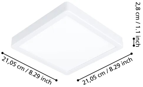Eglo 900104 - LED Dimmelhető fürdőszobai világítótest FUEVA-Z LED/16,5W/230V IP44