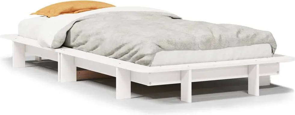 vidaXL fehér tömör fenyőfa ágy matrac nélkül 90 x 200 cm