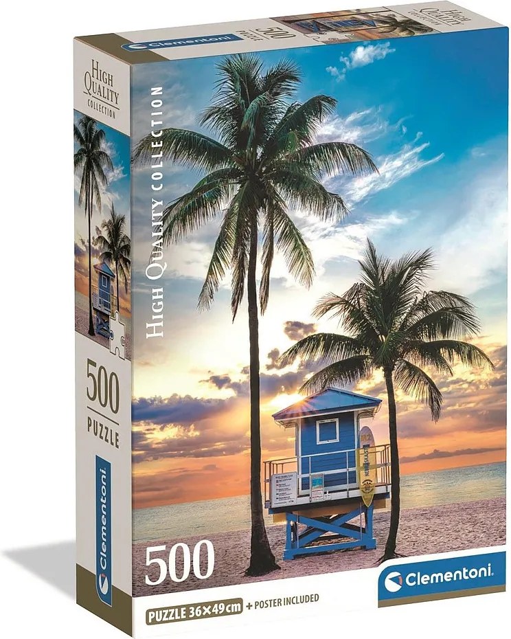 Florida Miami Beach 500 db-os Compact puzzle Clementoni