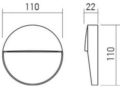 Redo 90473 - LED Kültéri fali lámpa LANDER LED/3W/230V IP54 antracit