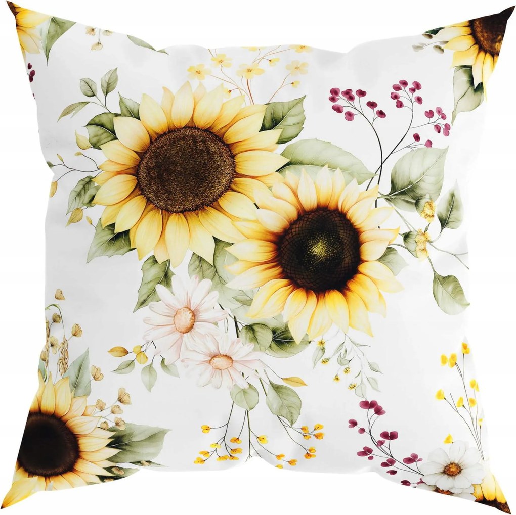 Napraforgó párnahuzat 40x40 Dekoratív párnahuzat 10668