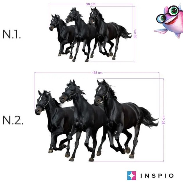 INSPIO Falmatrica - 3 fekete ló