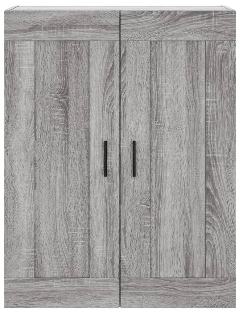 szürke sonoma szerelt fa fali szekrény 69,5 x 34 x 90 cm