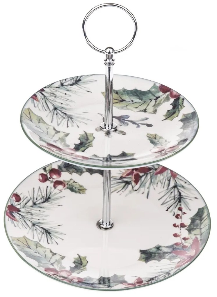 Needles karácsonyi porcelán süteményállvány