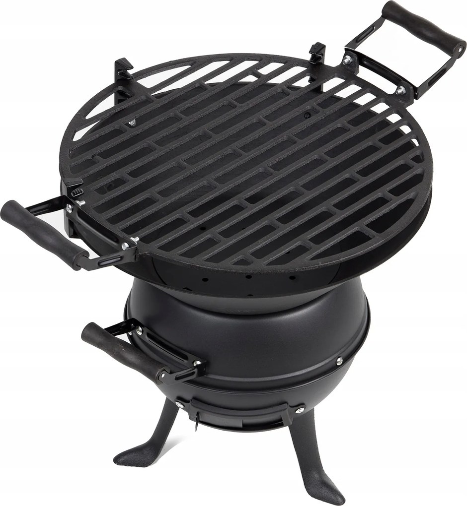 Szén Grill Öntöttvas Hordórács Kerek Kerti Master Grill&amp;Party