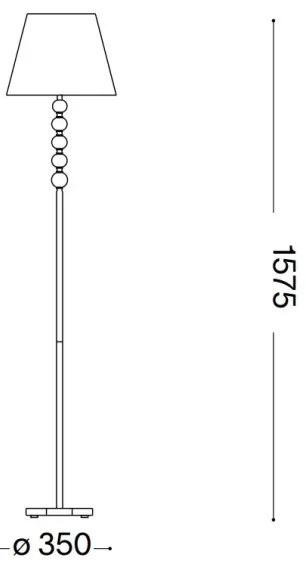 Ideal Lux - Kristály állólámpa QUEEN 1xE27/60W/230V arany