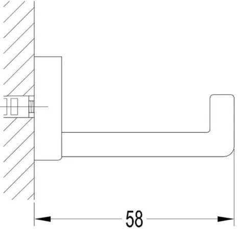 OMNIRES DA70110BL - Fali kampó DARLING félmatt fekete