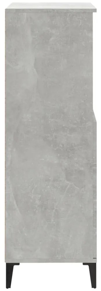betonszürke szerelt fa magasszekrény 60 x 36 x 110 cm