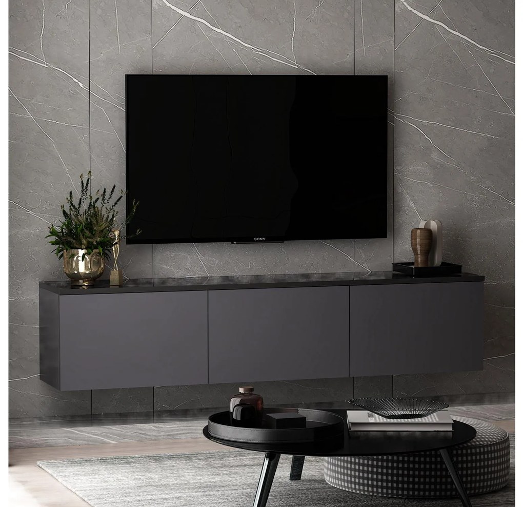 TV asztal/szekrény Naomy (antracit). 1088738