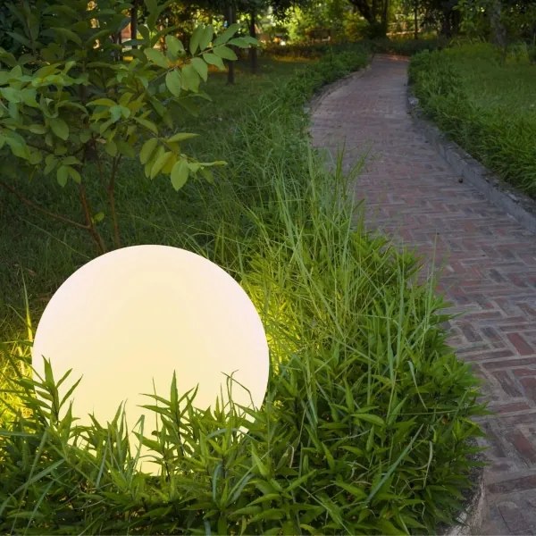 LED RGBW Napelemes lámpa BALL LED/3,7V 1500 mAh átm. 50 cm IP65 + távirányítás