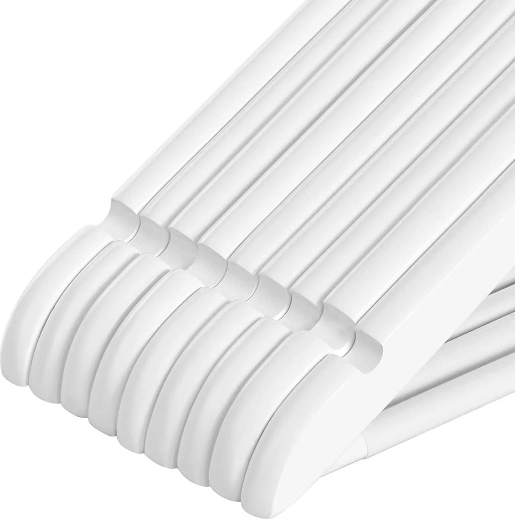 Juharfa vállfák, 20 db-os ruhaakasztó vállbevágásokkal