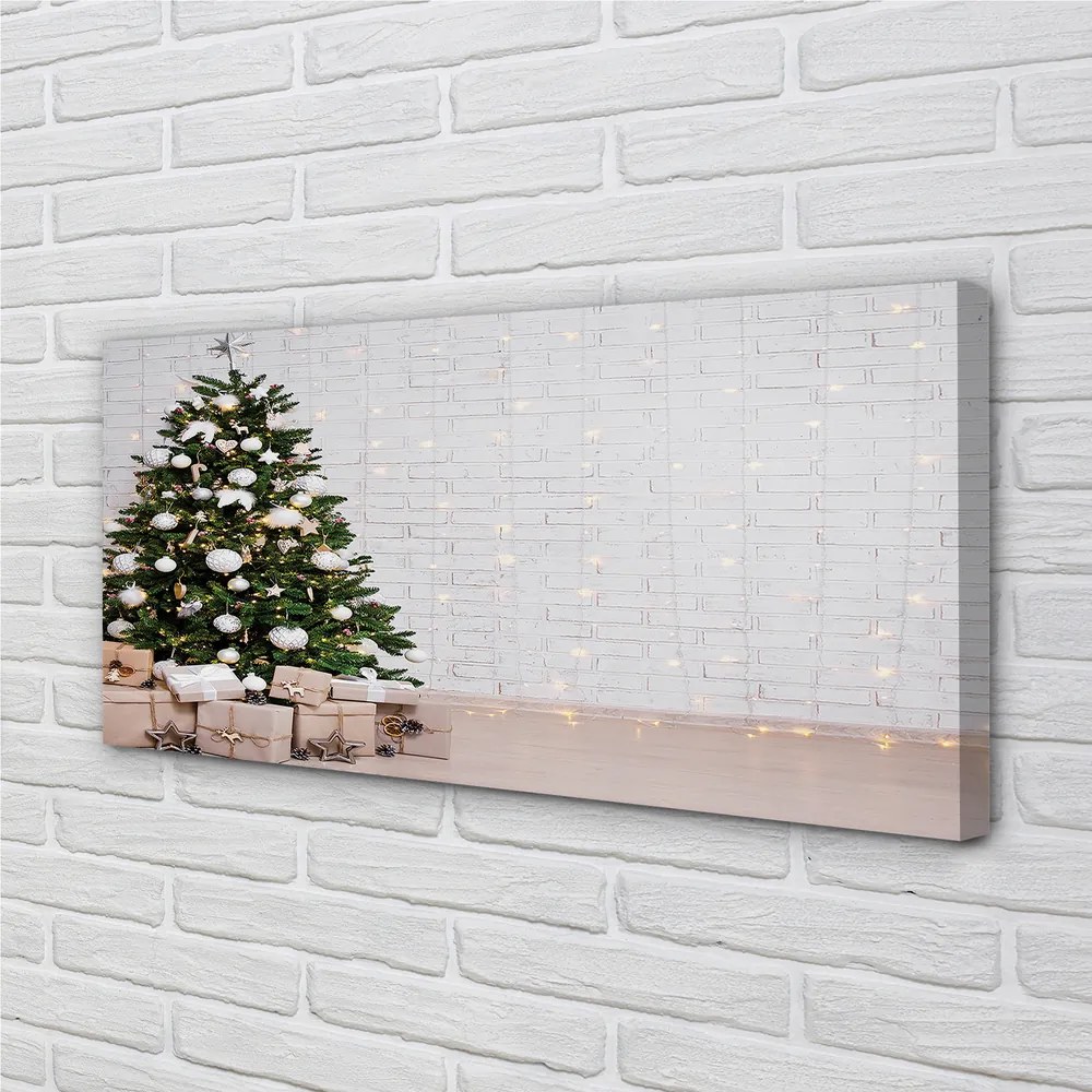 Canvas képek Karácsonyfa díszítés ajándék 125x50 cm