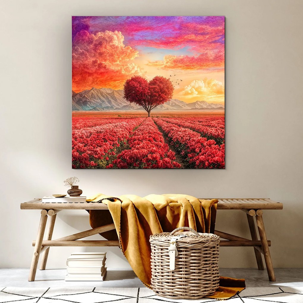 DUBLEZ | Romantikus kép - Szív alakú fa