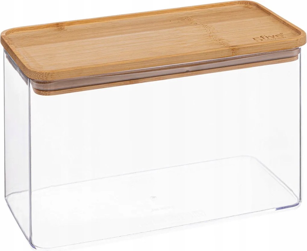 Ömlesztett termékek Élelmiszertartálya bambusz Liszt Fedéllel Cukor