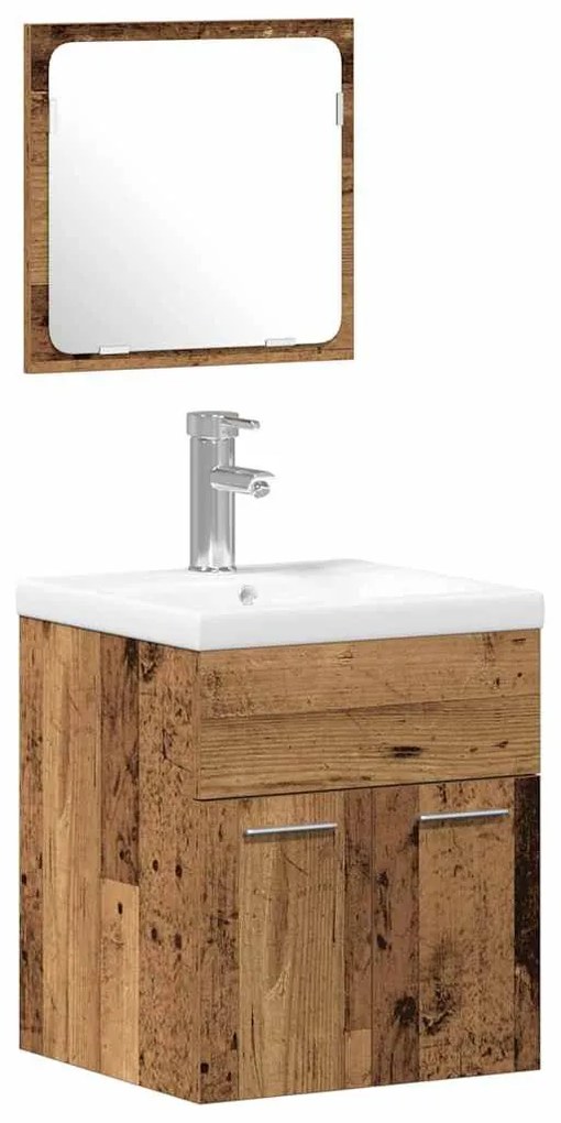 Fürdőszobai Bútor Szett 3 pcs Öreg fa 41 x 38.5 x 46 cm Faanyag