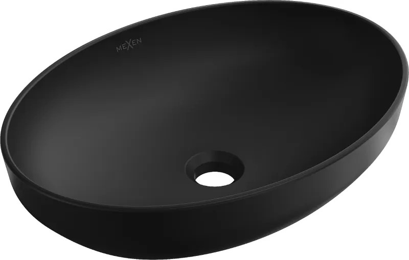 Mexen Cornelia mosdó pultra ültethető 50 x 37 cm, fekete matt - 21885085