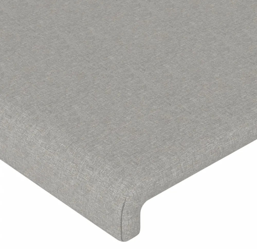 világosszürke szövet LED-es fejtámla 90x5x78/88 cm