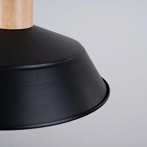 Sollux SL.1322 - Csillár zsinóron FANO 1xE27/15W/230V átm. 34 cm fekete