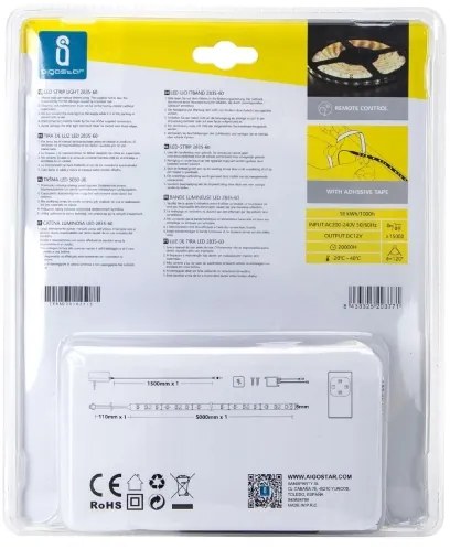 Aigostar - LED Dimmelhető kültéri szalag 5m LED/18W/12/230V 3000K IP65