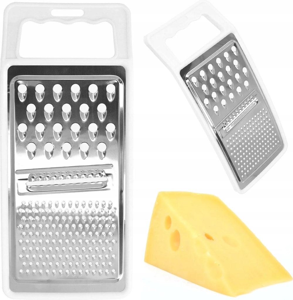 Konyhai zöldségreszelő, acél, fehér