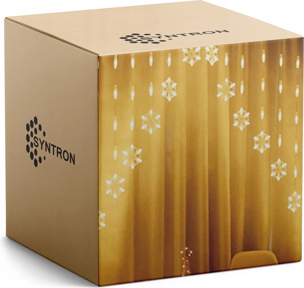 Karácsonyfa lámpák Hópelyhek dekoratív Led függöny, 4W meleg szín 3000K