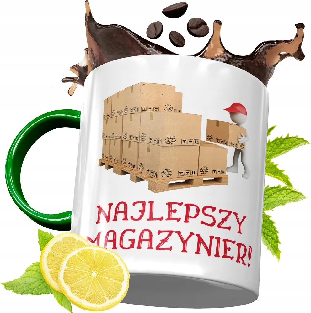 Zöld Bögre Raktárosnak Születésnapra Ajándék fényképes nyomtatással