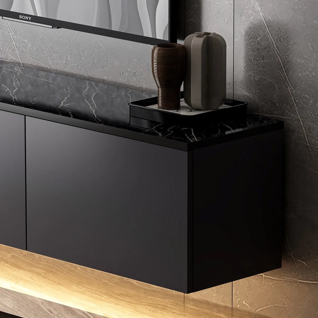 Neon Illuminated Anthracite TV-állvány