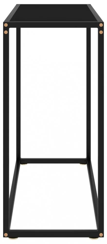 fekete edzett üveg tálalóasztal 80 x 35 x 75 cm