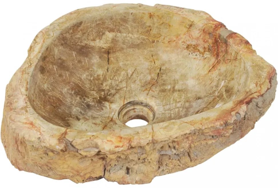 Krémszínű őskő mosdókagyló 45x35x15 cm