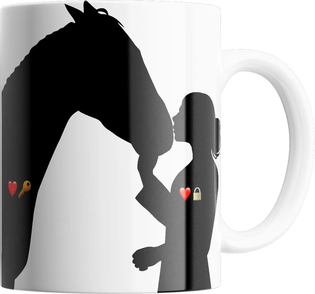 Bögre Ló Bögre Kiváló Minőség Ajándék Szöveg