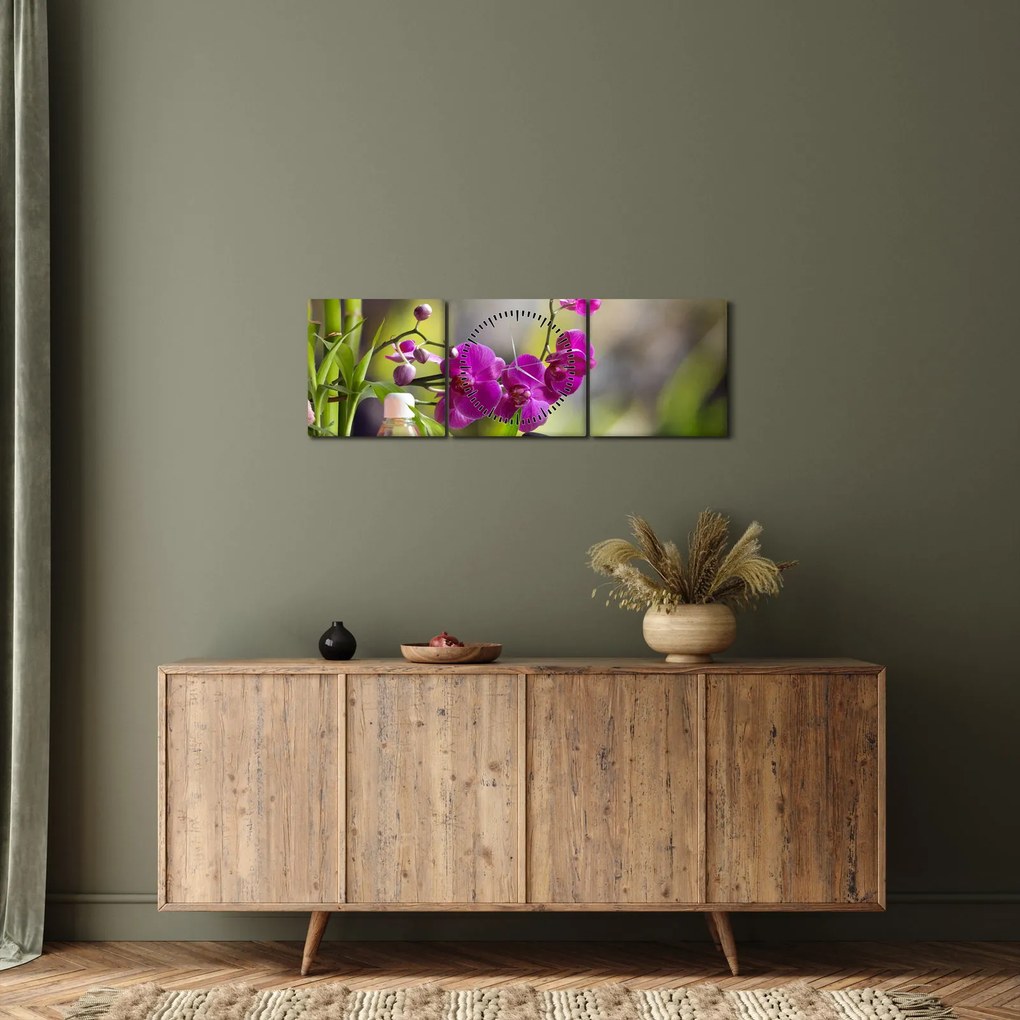 Kép - spa and stones (órával) (90x30 cm)