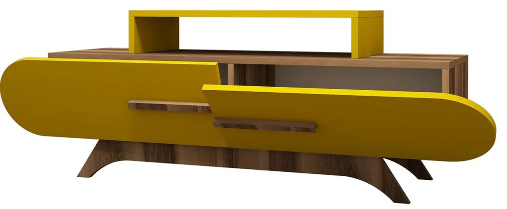 TV asztal Rose Walnut sárga