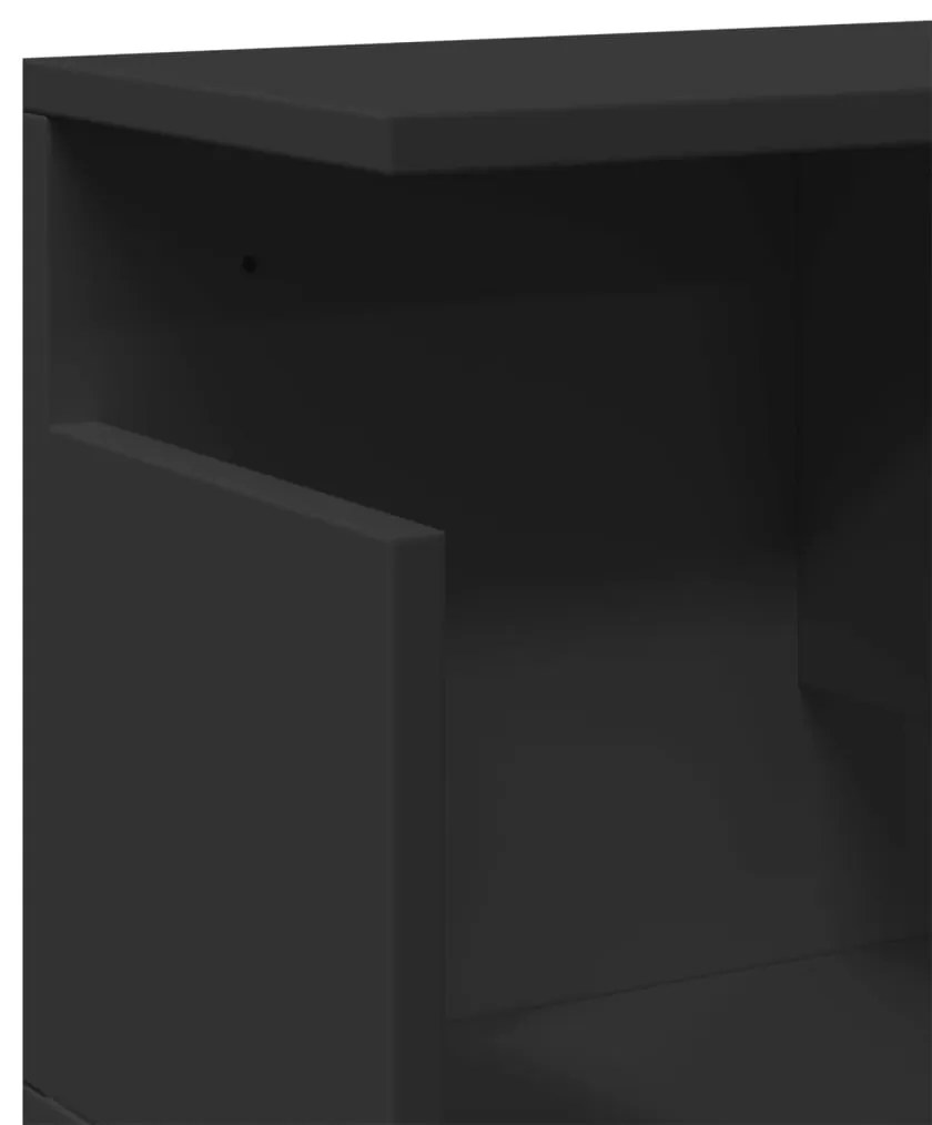 fekete szerelt fa faliszekrény 100 x 20 x 30 cm