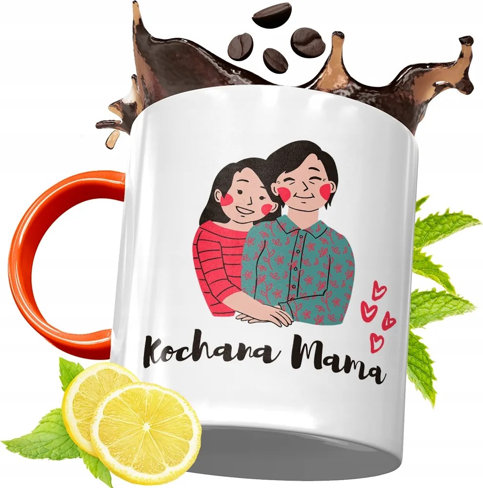 Narancssárga Bögre Anyák Napjára Ajándék fényképes nyomattal