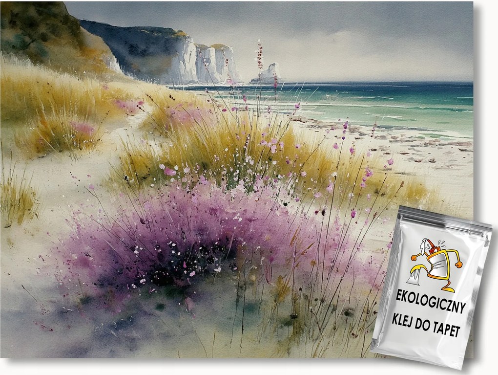 Fotótapéta Flizelina Tájkép Tenger Part Tengerpart Sziklák Virágok 400x280 ragasztó