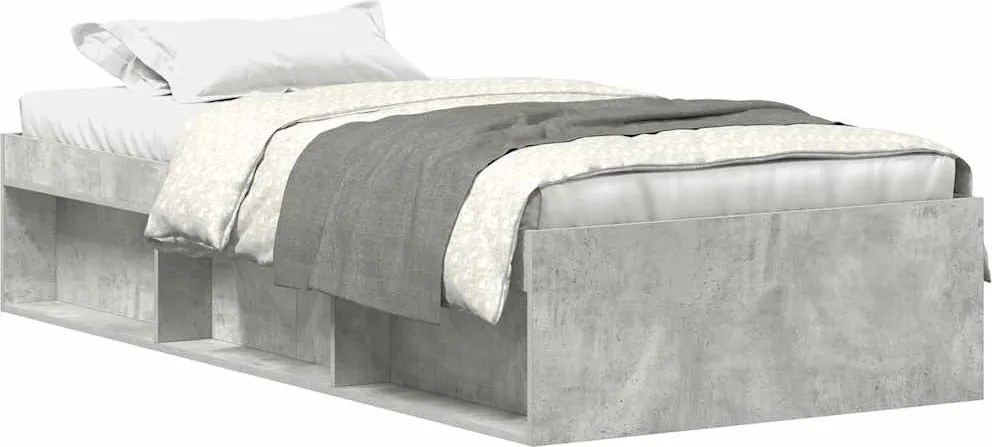 vidaXL betonszürke ágykeret 90 x 190 cm