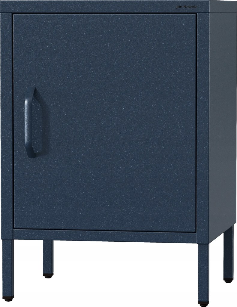 Éjjeliszekrény, fémesen csillogó, Modern Jan Nowak Mia: sötétkék