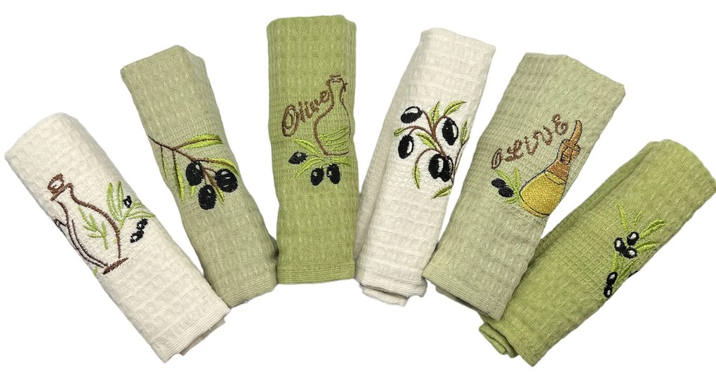 Konyhai törülköző Olive 2 szett 6 db