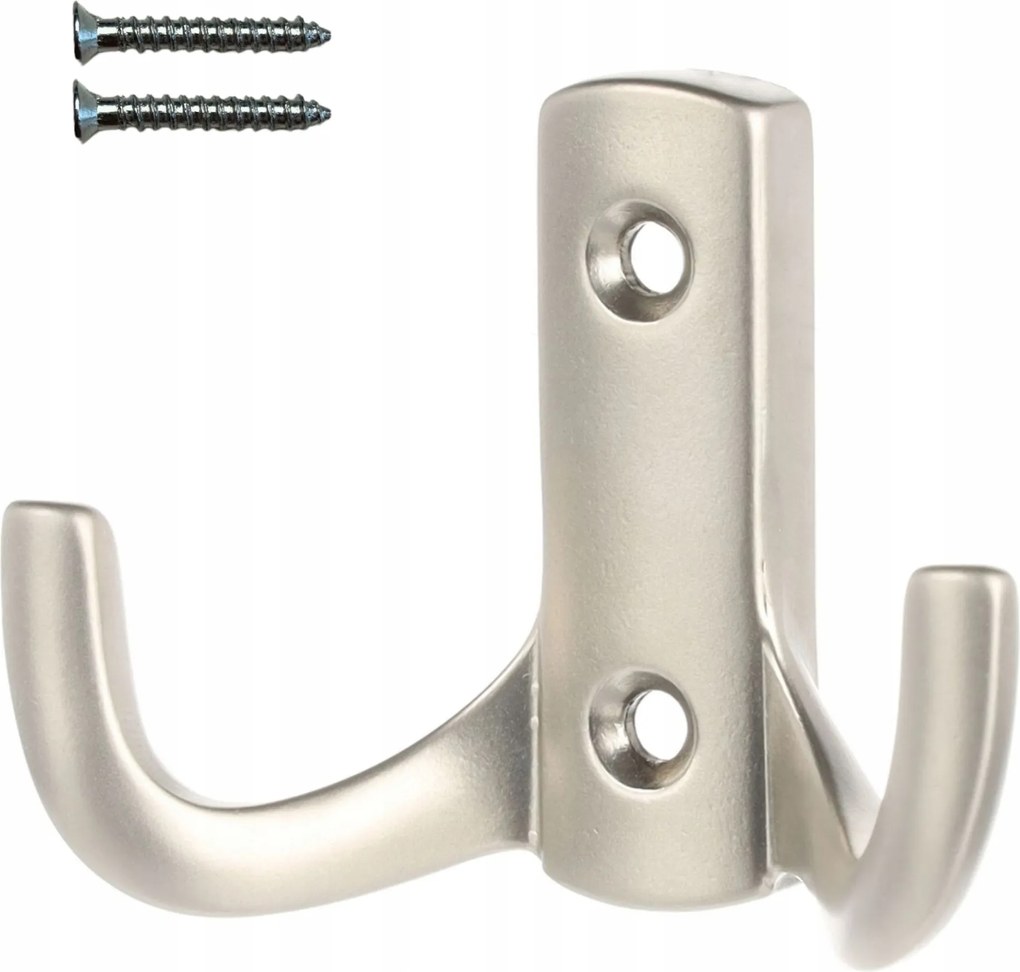 Fürdőszobai fali akasztó Matt Nikkel törölközőtartó akasztó dupla