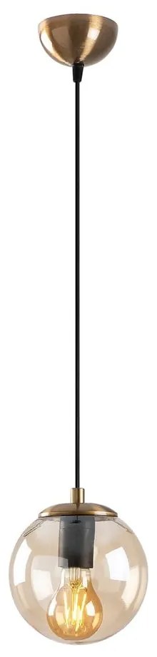 Aranyszínű függőlámpa üveg búrával ø 15 cm Efe – Opviq lights