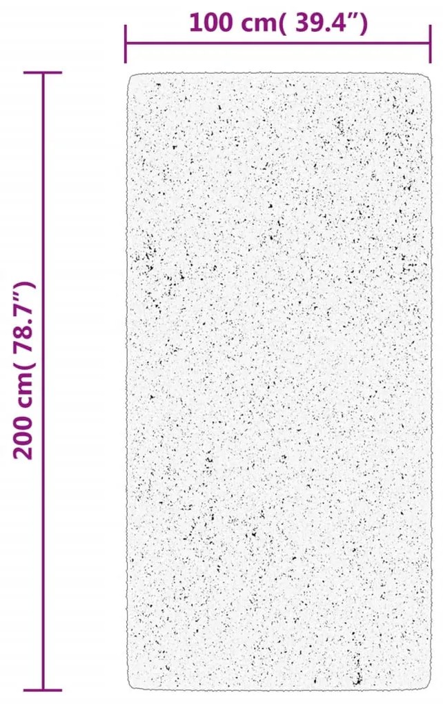 ISTAN krémszínű hosszú szálú fényes szőnyeg 100 x 200 cm