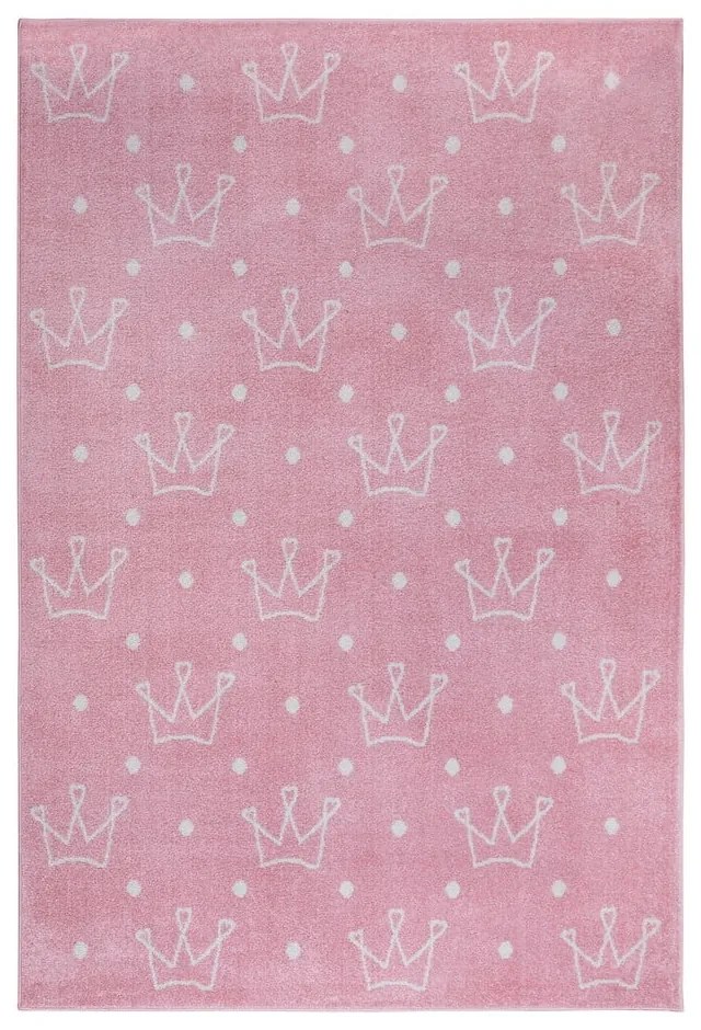 Rózsaszín gyerek szőnyeg 120x170 cm Crowns – Hanse Home