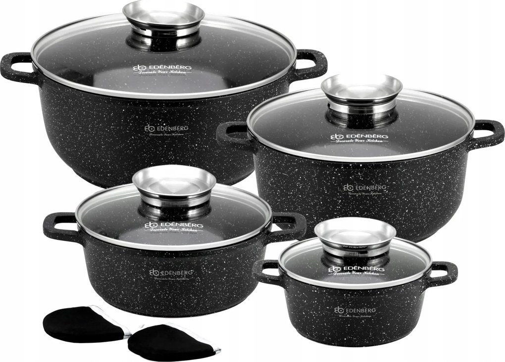 Márvány edénykészlet 8 El Indukciós Gáz Edény Szett Edenberg