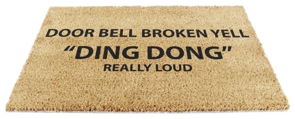 Kókuszrost lábtörlő 40x60 cm Yell Ding Dong – Artsy Doormats