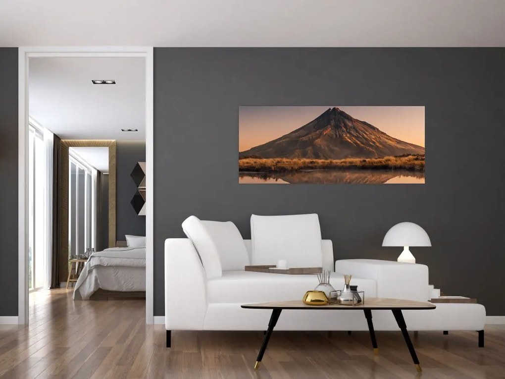 A Mount Taranaki visszaverődése, Új-Zéland (120x50 cm)