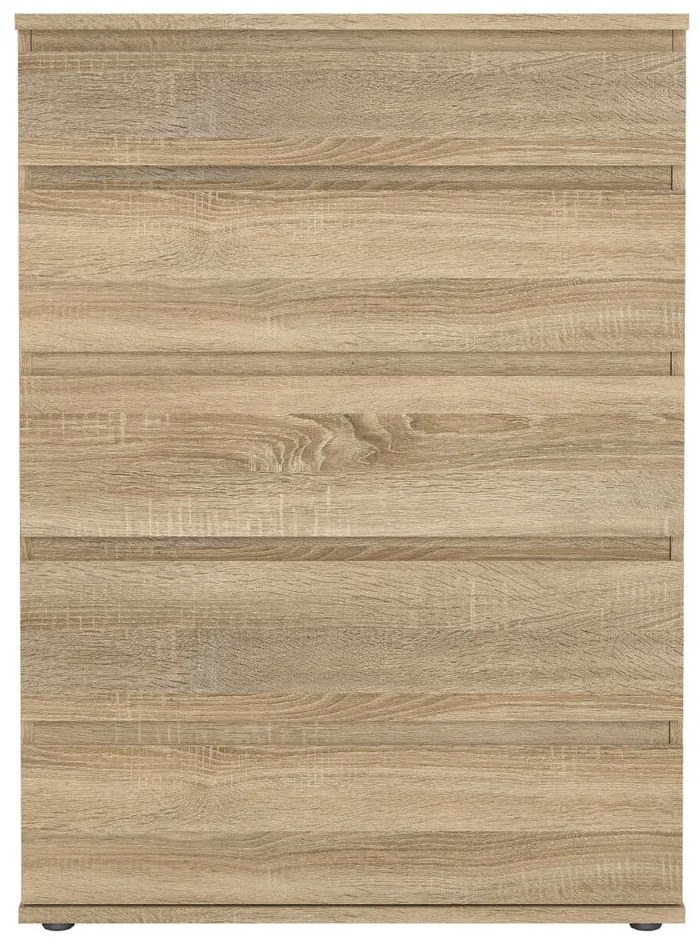 Natúr színű magas komód tölgyfa dekorral 77x107 cm Nova – Tvilum