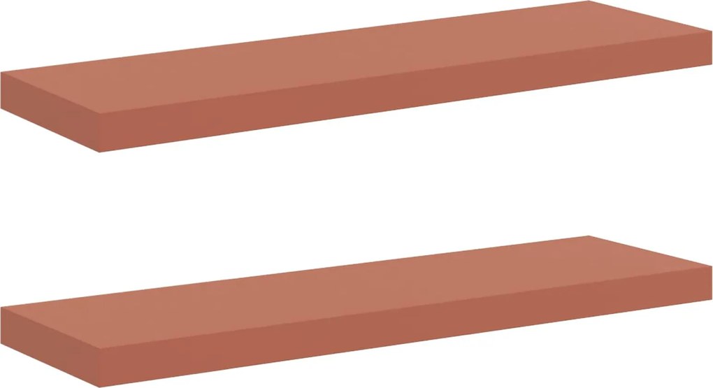 vidaXL Falpolc Falra szerelhető 2 pcs Piros 80 x 23,5 x 4 cm Faanyag