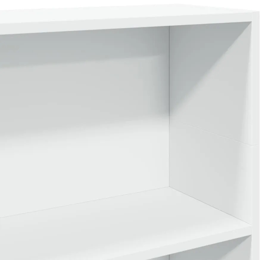 fehér szerelt fa könyvespolc 80 x 24 x 109 cm