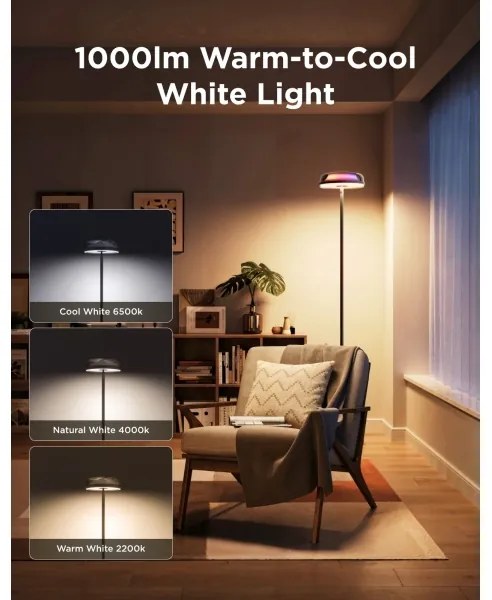 Govee-LED RGBICWW Fényerőszabályozható állólámpa UPLIGHTER MATTER LED/24W/230V Wi-Fi