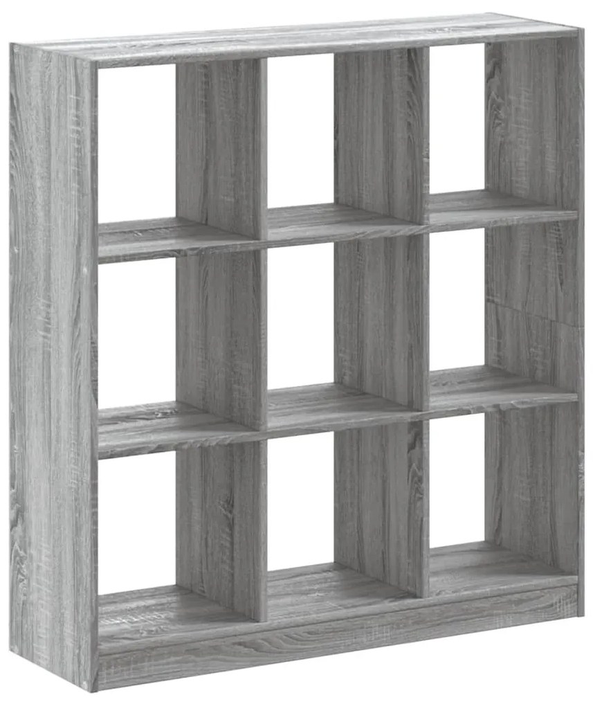 szürke sonoma színű szerelt fa könyvespolc 102 x 32 x 108 cm